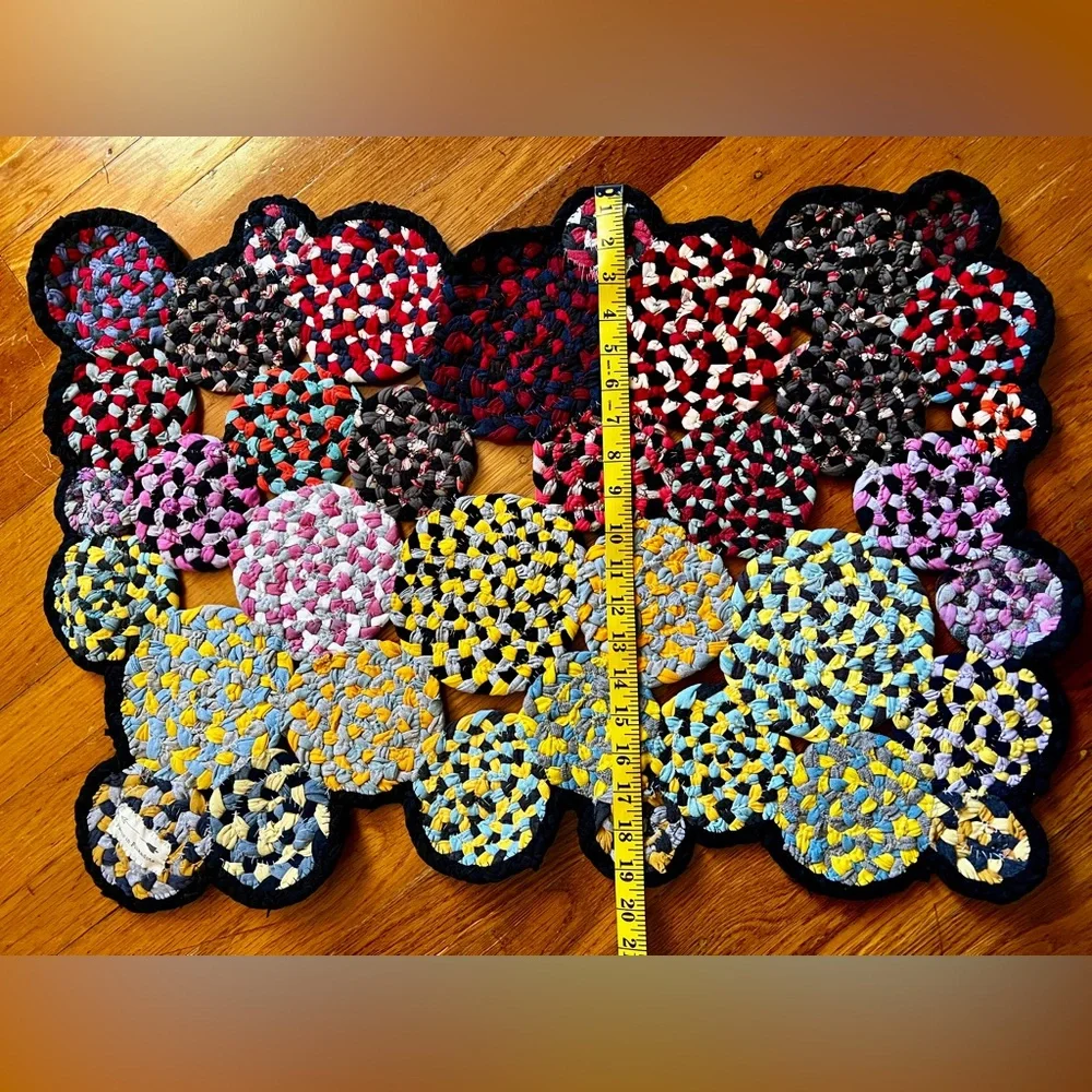 Handbraided Rug Doormat - RedYellow